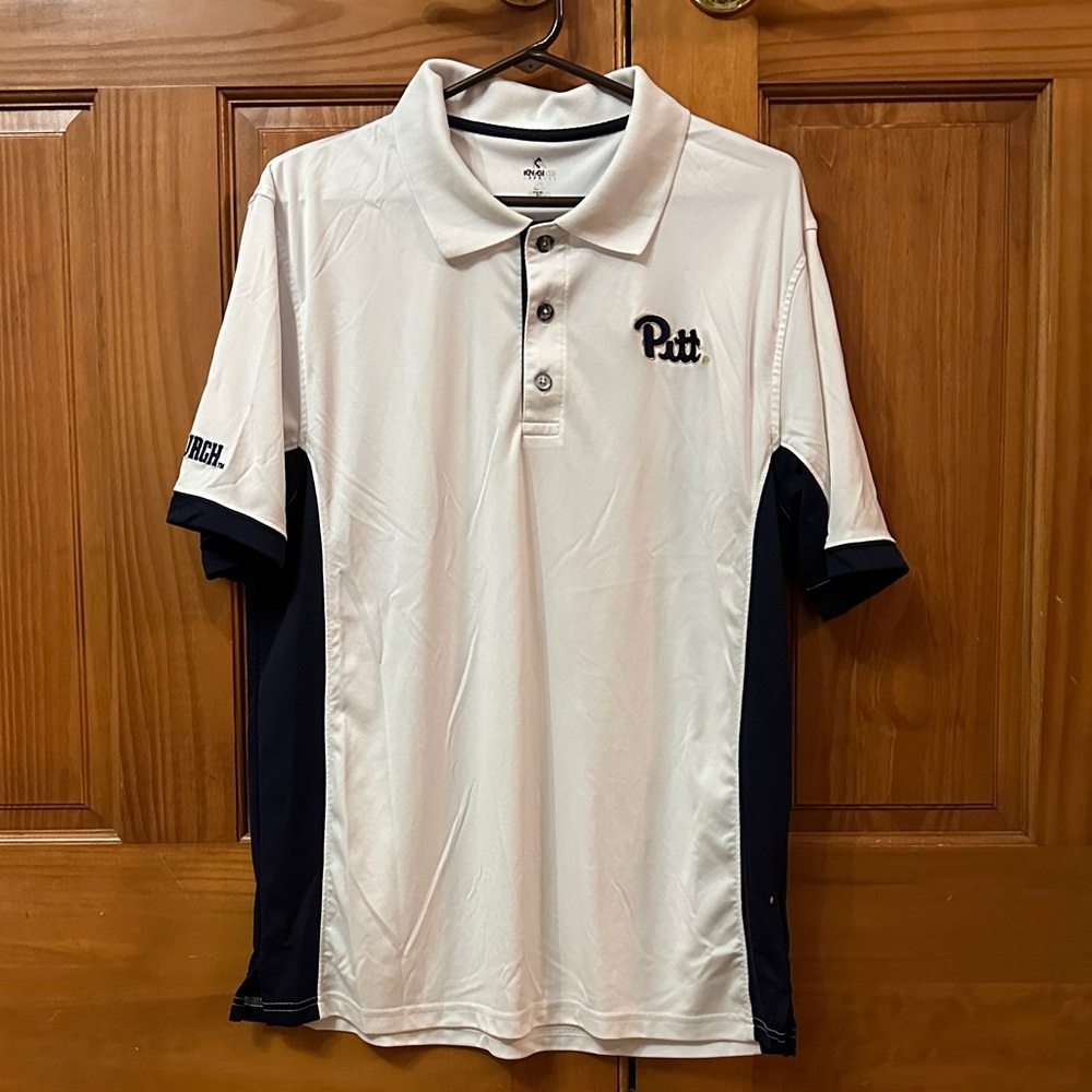 Knights Apparel White and Black Pitt Polo Shirt